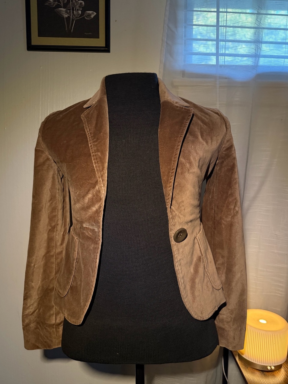 GAP Taupe Brown Velvet Blazer